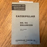 Caterpillar 9A Operation & Maintenance Manual D9 Tractor Bulldozer Blade 52C. Fixed Price $17.49.