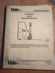 Yale ESC040AC Forklift Parts Manual. Fixed Price $49.99.