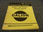 Galion Dresser T500 Motor Grader Owner Operator Maintenance Manual Sn 03286-. Fixed Price $93.11.