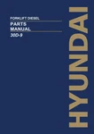Hyundai 30D-9 Forklift Diesel Parts Catalog Manual. Fixed Price $149.00.