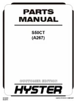 Hyster S50CT A267 Forklift Parts Catalog Manual Pdf Usb. Fixed Price $34.99.