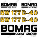 Fits Bomag Bw 177D-40 Decal Kit Vibratory Roller Sticker Replacement Set. Fixed Price $124.95.