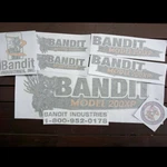 Brush Bandit Wood Chipper Model 200XP Decal Kit, Aftermarket Repro, Uv Laminated. Fixed Price $160.00.