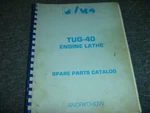 Polamco Andrychow TUG-40 Engine Lathe Parts Catalog Manual Xz. Fixed Price $86.49.