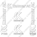 Fits Kalmar P100CX Decal Kit Forklift - 7 Year Outdoor 3M Vinyl!. Fixed Price $64.95.