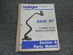 Upright AB46RT 4WD Boom Lift Work Platform Parts Catalog & Service Repair Manual. Fixed Price $92.58.