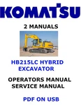 Komatsu HB215LC-1 Hybrid Hydraulic Excavator Service Operators Manual Pdf. Fixed Price $35.00.