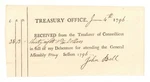 1790 Dated Receipt Signed By John Bull - American Revolutionary War Document. Fixed Price $125.00.