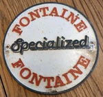 Vintage Fontaine Specialized Manufacturer Truck Low Boy Trailer Aluminum Emblem. Fixed Price $93.54.