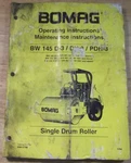 Bomag Bw 145 D-3 PDH-3 Single Drum Roller Operation & Maintenance Manual. Fixed Price $29.99.