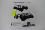 Land Pride D1560 DH1572 DH2560 DH2572 DH2596 Disc Harrows Operator's Manual. Fixed Price $14.95.