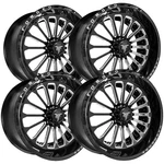 (set Of 4) Hardcore Forged Trump 24X14 8X180 -76MM Black/milled Wheels Rims. Fixed Price $3781.96.