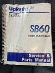 Upright SB60 Service And Parts Manual. Fixed Price $50.00.