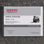 Nissan MCP1F1A15LV Forklift Truck Parts List Catalog Manual Book 1F1UC. Fixed Price $139.30.