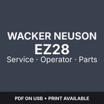 Wacker Neuson EZ28 Compact Excavator Service Manual. Fixed Price $62.80.
