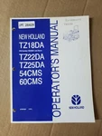 One New Holland TZ18DA TZ22DA TZ25DA 54CMS 60CMS Tractor&mower Operators Manual. Fixed Price $49.50.