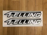 Felling Trailers Decal Kit (set 2) White Black 36 Replacement Stickers. Fixed Price $62.95.