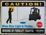 Lot Of 3, 12" X 9" Beware Forklift Traffic Safety Warning Signs - Plastic. Fixed Price $15.99.