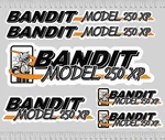 Brush Bandit Wood Chipper Model 250XP Decal Kit Stickers, Uv Laminated. Fixed Price $139.99.