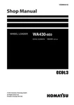 Komatsu WA430-6E0 Wheel Loader Repair Service Manual Workshop Book. Fixed Price $209.00.