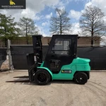 2018 Mitsubishi FD30N 6,000 Lbs Pneumatic Dually Forklift Diesel Cab W/ Heater. Fixed Price $18900.00.