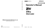 Hitachi ZW370-6 Wheel Loader Operators Manual. Fixed Price $99.99.