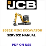 Jcb 8032Z Mini Excavator Service Repair Shop Manual Pdf Usb. Fixed Price $25.00.