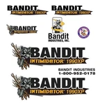 Brush Bandit Wood Chipper Model 1990XP Kit - Decals Stickers. Fixed Price $160.00.