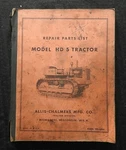 1946-1955 Allis Chalmers HD-5 Crawler Loader Tractor Parts Manual Catalog Orig. Fixed Price $46.16.