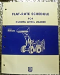 Kubota Flat-rate Schedule Manual Wheel Loader Model R400. Fixed Price $23.50.