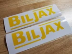 Biljax Scissor Lift Decals Stickers 11.1X3" (2) Gloss Yellow Fast Usa. Fixed Price $19.22.