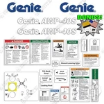 Fits Genie AWP-40S Decal Kit Aerial Lift 7 Year 3M Outdoor Vinyl! +bonus. Fixed Price $99.95.