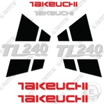 Fits Takeuchi TL240 High Flow Skid Steer Loader Equipment Decals. Fixed Price $99.95.