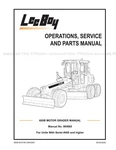 Leeboy 685B Motor Grader Service Parts Repair Manual 985685. Fixed Price $35.00.
