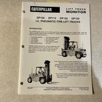 Caterpillar DP100/115/135/150 Fork Lift Truck Monitor Sales Brochure Manual. Fixed Price $24.99.