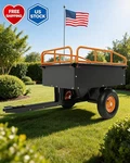 Utility & Atv Trailer, 750LB Capacity 8 Cu. Ft. Lawn Mower Duty Heavy. Fixed Price $169.09.