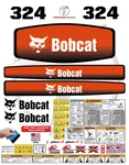 Fits Bobcat 324 Mini Excavator Decal Kit - 3M Vinyl Free Shipping. Fixed Price $156.70.