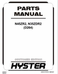 Hyster N45ZR2, N35ZDR2 (D264) Forklift Parts Catalog Manual Pdf Usb. Fixed Price $34.99.