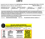 Id Vin# Label Norstar Iron Bull Trailer Tire Pressure Decal 3M High Tack Vinyl. Fixed Price $49.99.