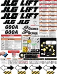 Fits Jlg 600A Scissor Lift Decal Kit 3M Vinyl Free Shipping. Fixed Price $249.95.