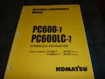 Komatsu PC600-7 PC600LC-7 Hydraulic Excavator Operator Maintenance Manual 20105-. Fixed Price $91.91.
