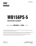 Komatsu WB156PS-5 Backhoe Loader Service Manual. Fixed Price $59.00.