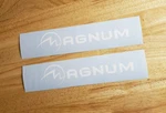 Magnum Light Tower Generator 18" Decal Sticker Pair White (2) Vinyl Usa. Fixed Price $37.40.