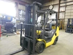 2013-14 Komatsu FG30SHT-16, 6,000#, 6000# Cushion Tired Forklift W/3 Stage Mast. Fixed Price $12885.00.