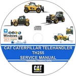 Caterpillar TH255 Telehandler Service Repair Manual + Parts On Cd. Fixed Price $42.00.