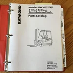 Raymond RTW30/35/40 Parts Manual Book Catalog List 3-WHEEL Forklift Truck Guide. Fixed Price $49.99.