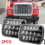 Pair 7X6" Square Led Headlights High/low Beam Fit Ford F-8000 TF8000 1983-1987. Fixed Price $37.95.