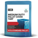 Wood Pallet Tarp Cover Blue For Packaging Box Tool Shed Water Resistant 4X4X5 Ft. Fixed Price $29.99.
