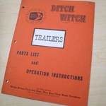 Ditch Witch Trailer Parts Book Operator Owner Manual Guide List. Fixed Price $25.00.