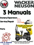 Wacker Neuson RTX-SC3 Trench Roller Operators Service Parts Manual Pdf Usb. Fixed Price $30.00.